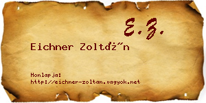 Eichner Zoltán névjegykártya